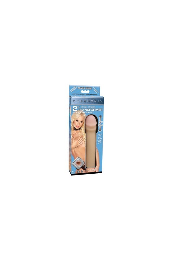 Guaina realistica per estensione del pene in PVC ABS 15 cm color carne