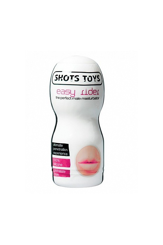 Masturbatore maschile realistico in silicone con penetrazione orale di colore rosa