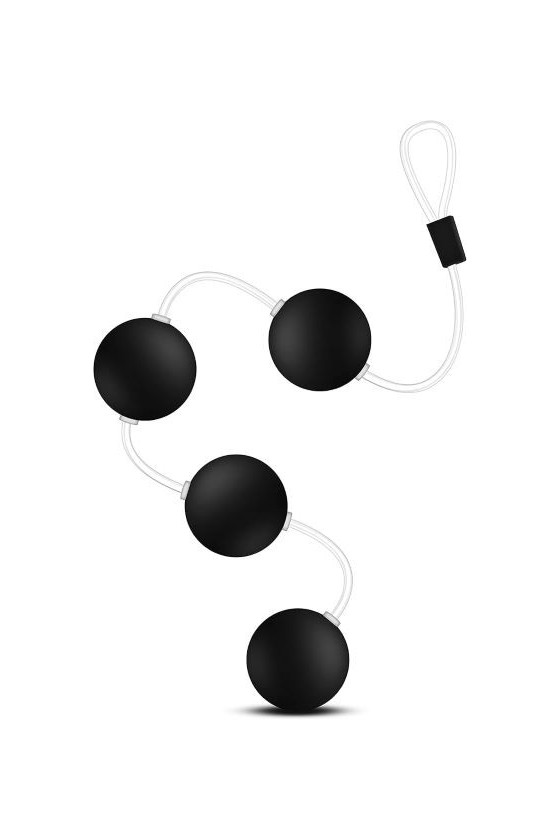 Beads anali in PVC alta qualità di colore nero con presa ad anello