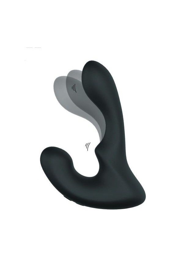 Massaggiatore prostatico vibrante in silicone ABS di colore nero