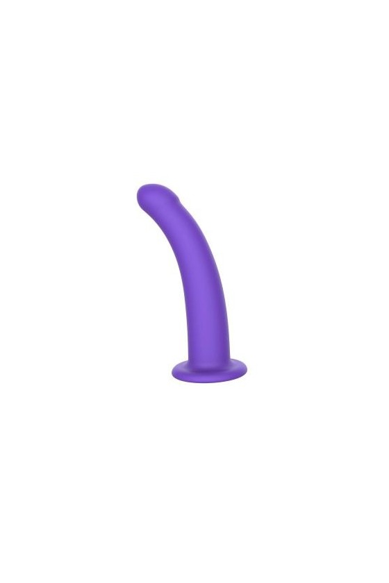 Dildo stilizzato in silicone ABS di colore viola 12,5 cm con ventosa aderente