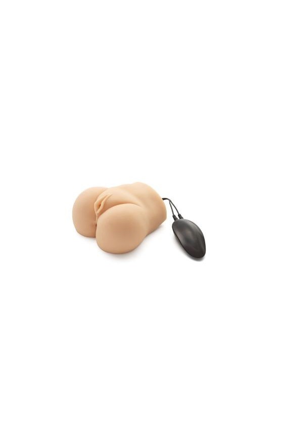 Masturbatore maschile realistico in TPR ABS con entrata vaginale e anale e bullet vibranti collegati al telecomando