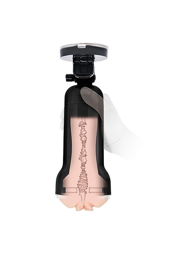 Masturbatore realistico maschile in silicone ABS con ventosa aderente su superfici