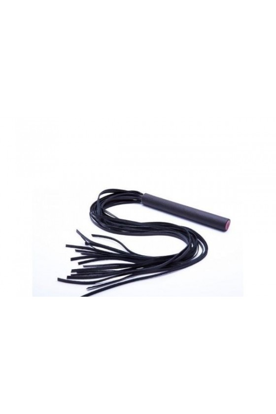 Frusta flogger di colore nero in vera pelle