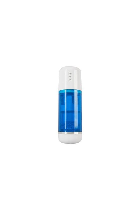 Masturbatore maschile vibrante in TPE ABS di colore blu