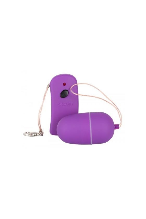 Ovetto vibrante con telecomando a distanza in velvet touch di colore viola