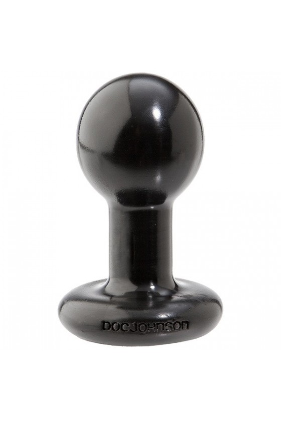 Plug anale rotondo medie dimensioni in PVC ABS di colore nero