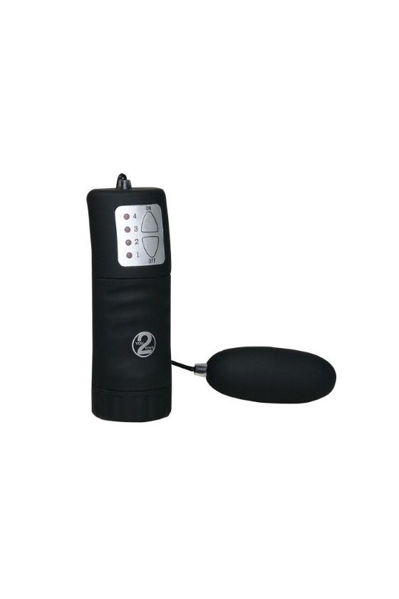 Ovetto vibrante con telecomando a filo di colore nero