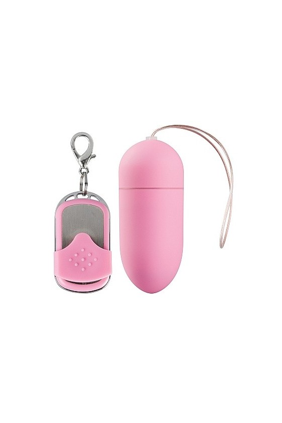Ovetto vibrante in velvet touch con telecomando a distanza di colore rosa