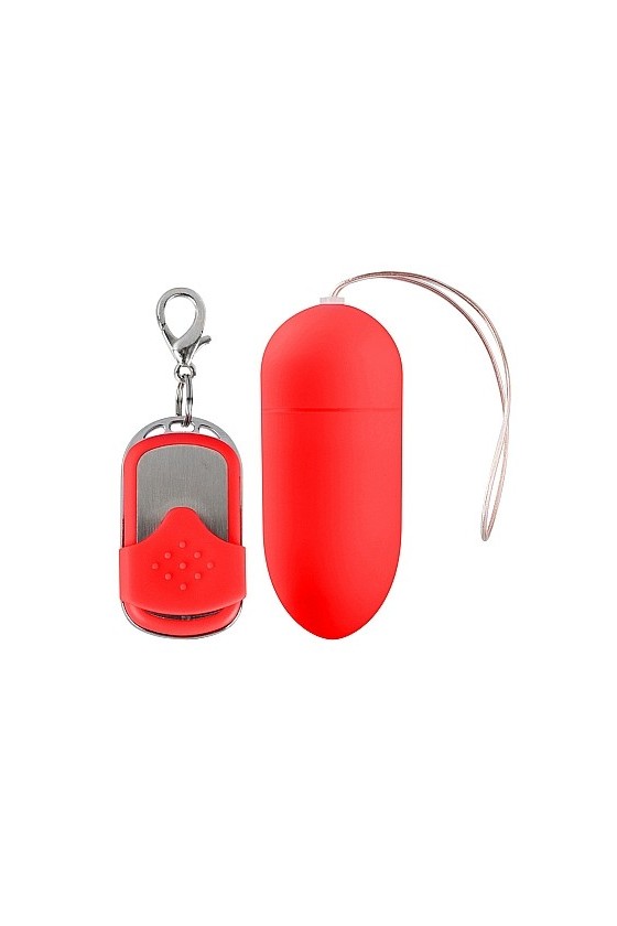 Ovetto vibrante in velvet touch con telecomando a distanza di colore rosso
