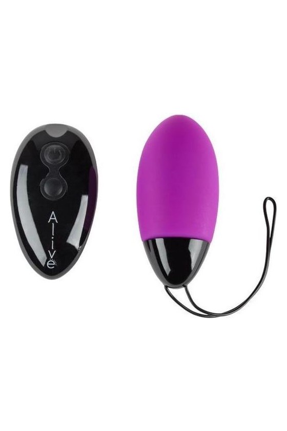 Ovetto vibrante in silicone con telecomando a distanza di colore viola