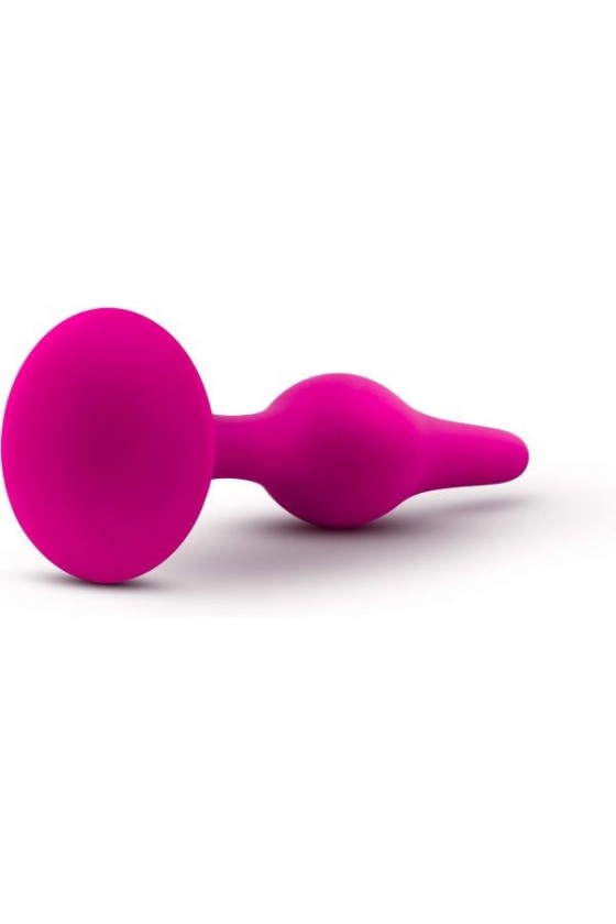 Plug anale in silicone di piccole dimensioni di colore fucsia