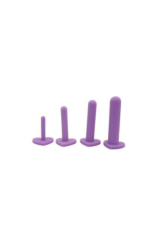 Set di 4 dilatatori vaginali in silicone di color lavanda