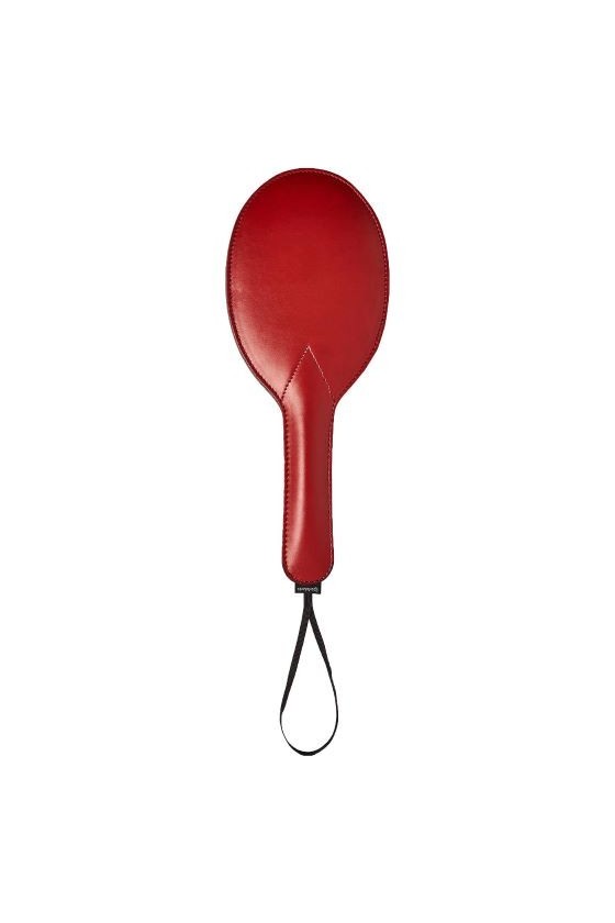 Puddle circolare in finta pelle di colore rosso scuro 39 cm