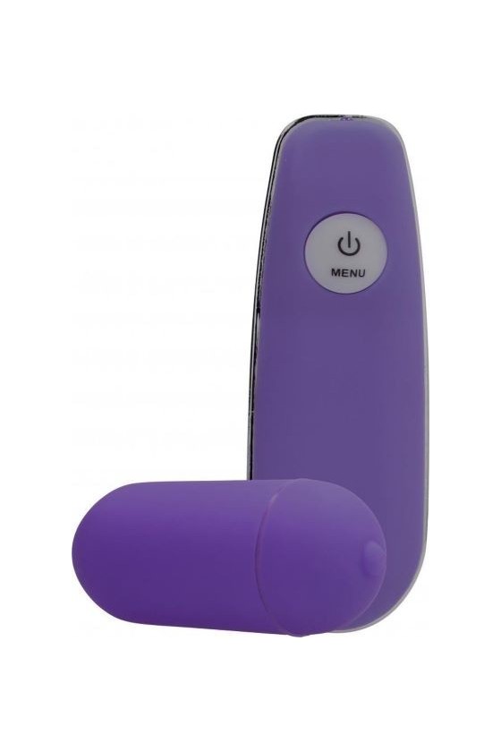 Ovetto vibrante in velvet touch con telecomando a distanza di colore viola