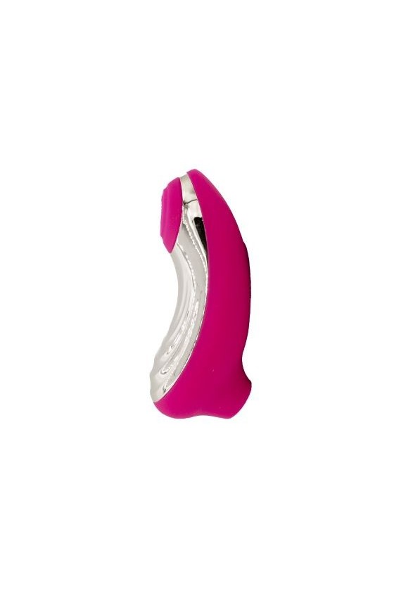 Stimolatore e succhiatore clitorideo in silicone tascabile di colore fucsia