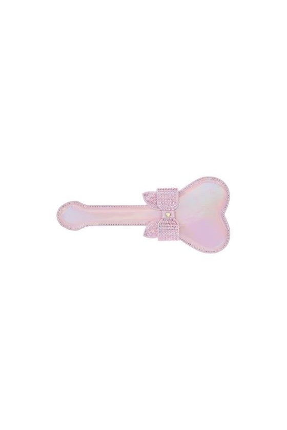 Puddle rosa a forma di cuore con fiocchettino e glitter 28 cm