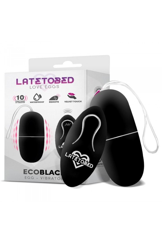 Ovulino vibrante in velvet touch ABS di colore nero con telecomando a distanza