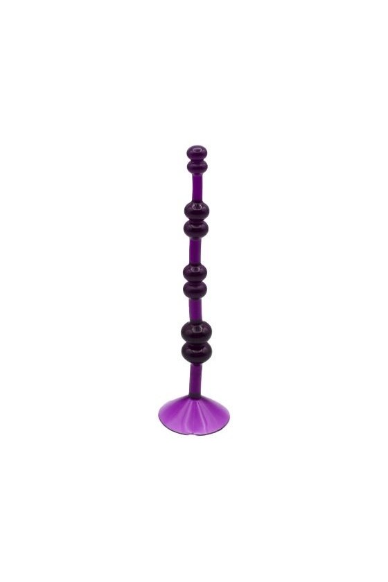 Beads anali in TPE ABS senza ftalati di colore viola con ventosa aderente
