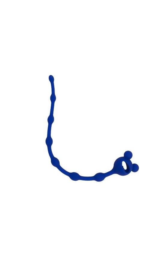Beads anali in silicone di colore blu