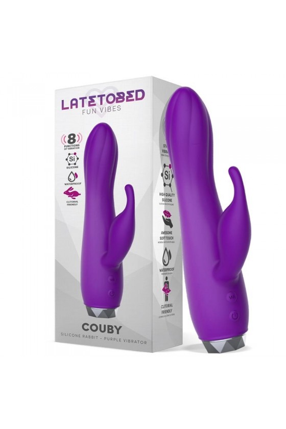 Vibratore rabbit in silicone ABS di colore viola
