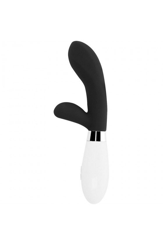 Vibratore rabbit e punto G in silicone ABS di colore nero