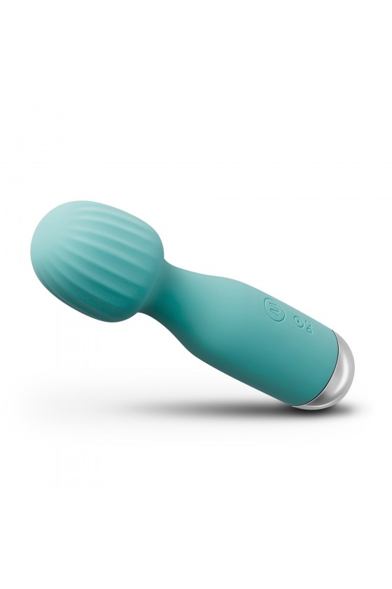 Mini wand in silicone ABS vibratore clitoride con USB incorporato di colore verdeacqua