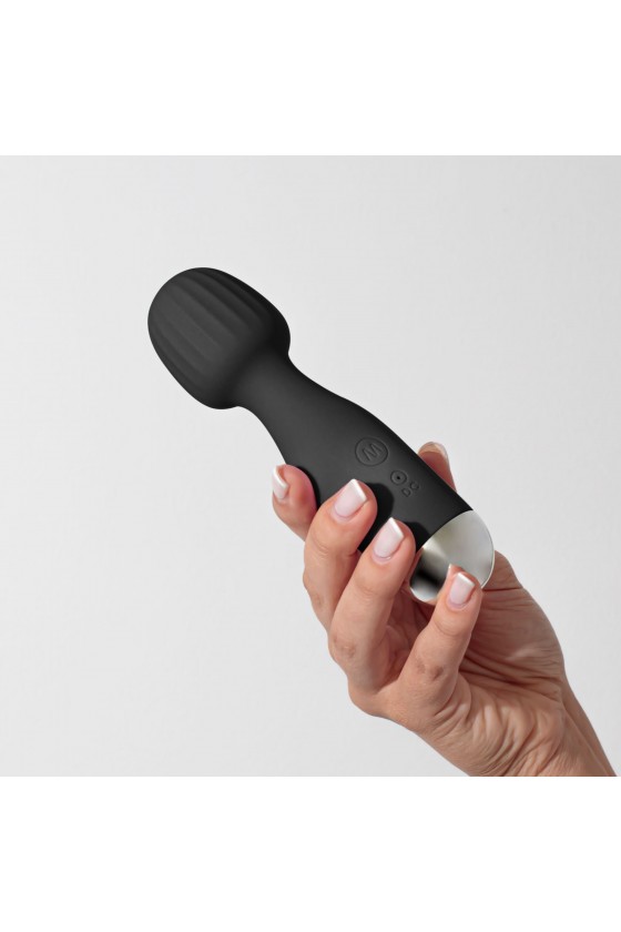 Mini wand in silicone ABS vibratore clitoride con USB incorporato di colore nero