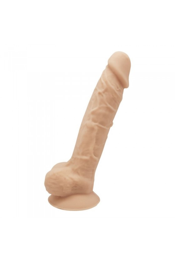 Dildo realistico in silicone ABS termoreattivo con testicoli e ventosa aderente 17,6 cm