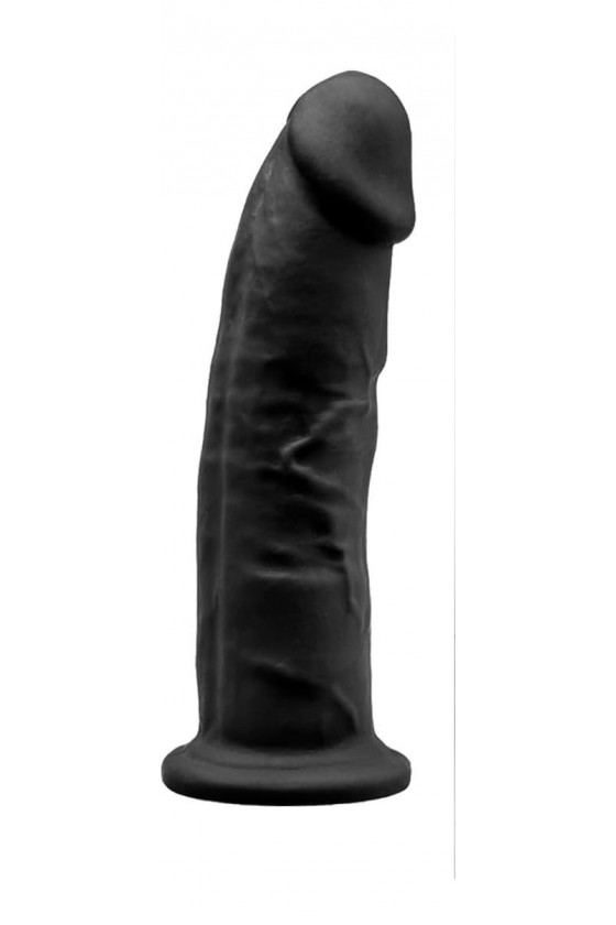 Dildo realistico in silicone silexpan 22,8 cm con ventosa aderente di colore nero