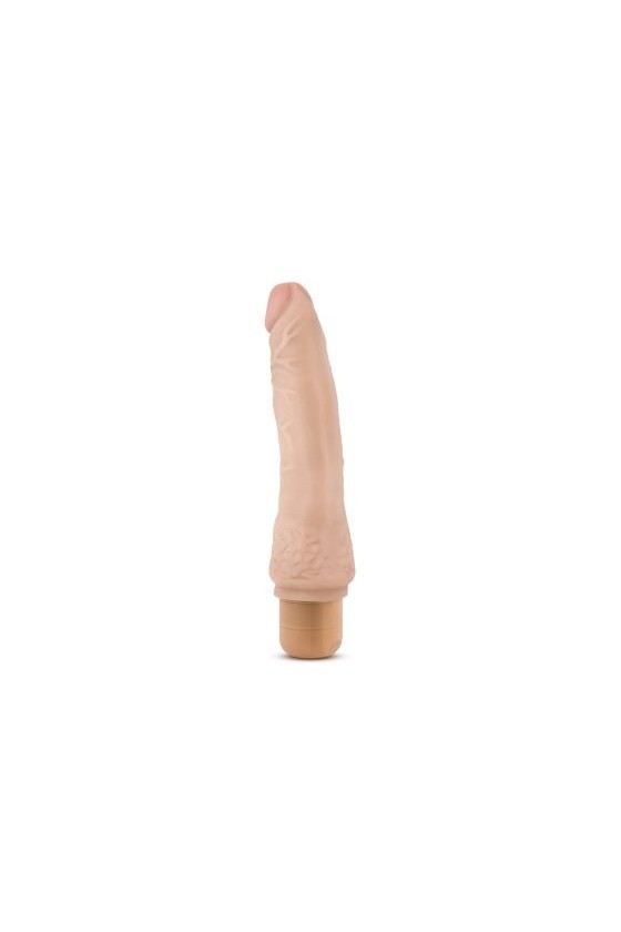 Dildo realistico vibrante in PVC ABS 18,5 cm con ghiera, color carne