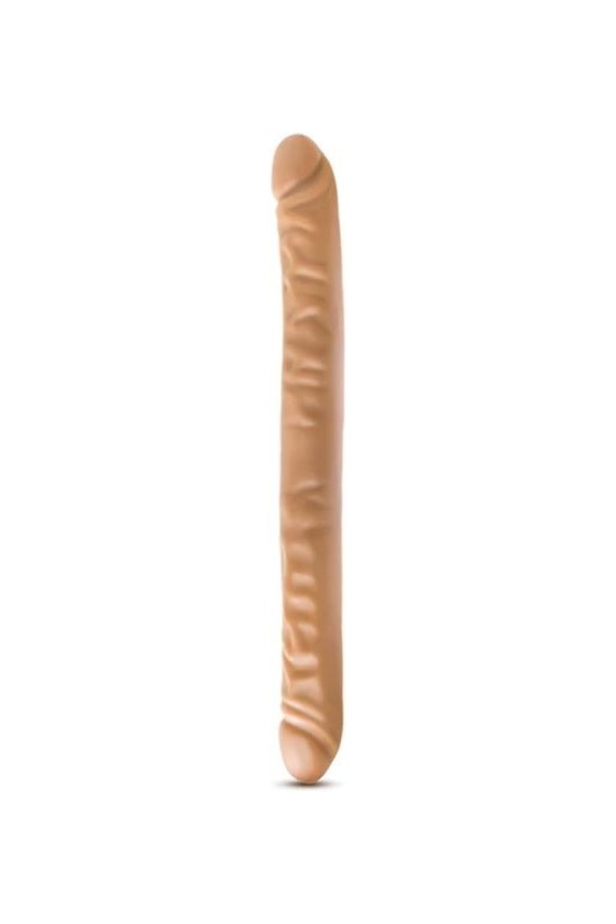 Dildo realistico con doppio glande in PVC ABS 42 cm tonalità olivastra