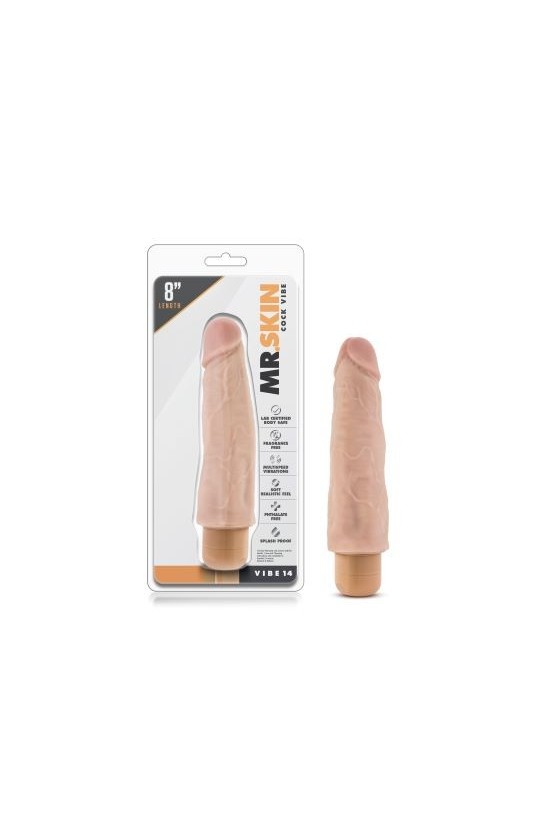 Dildo realistico vibrante in PVC ABS 17 cm con ghiera, color carne
