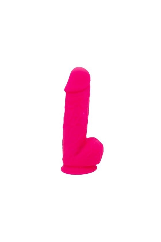 Dildo realistico in silicone ABS silexpan termoreattivo con testicoli e ventosa aderente lunghezza 21,5 cm