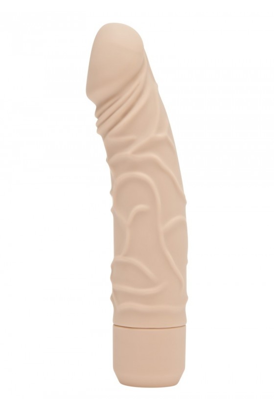 Dildo realistico vibrante in silicone ABS  con ghiera 20,1 cm color carne