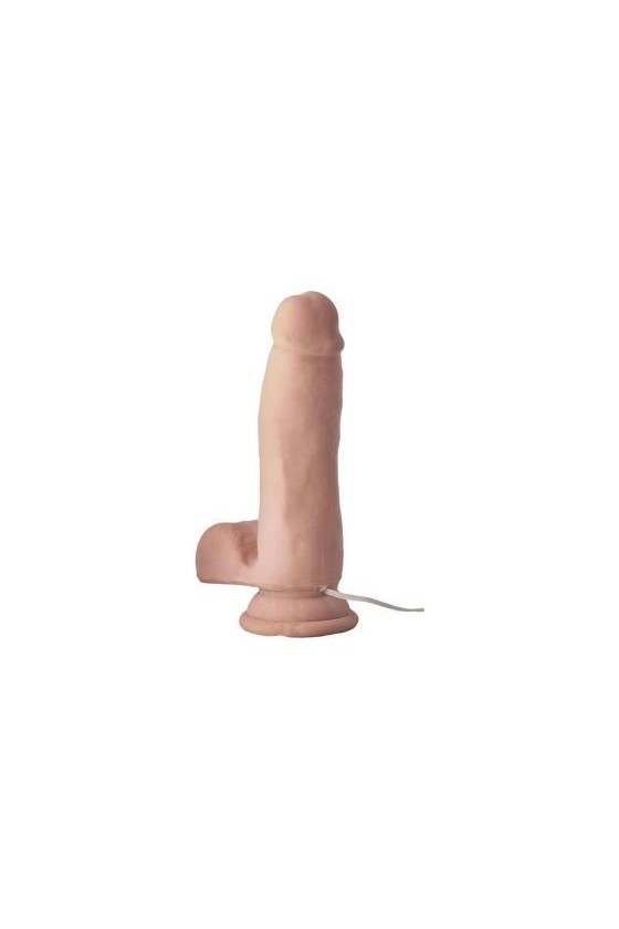 Dildo realistico in TPE ABS 16,5 cm con telecomando a filo, testicoli e ventosa aderente