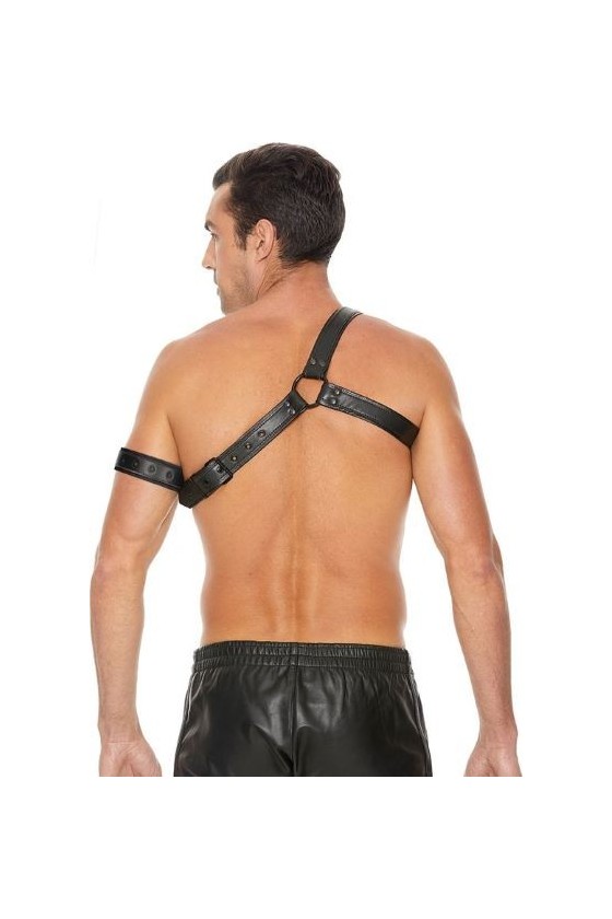 Cintura maschile BDSM stile gladiatore taglia unica regolabile con cinghia di colore nero