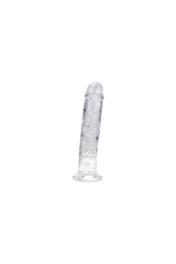 Dildo realistico in TPE ABS 23,5 cm trasparente con ventosa aderente
