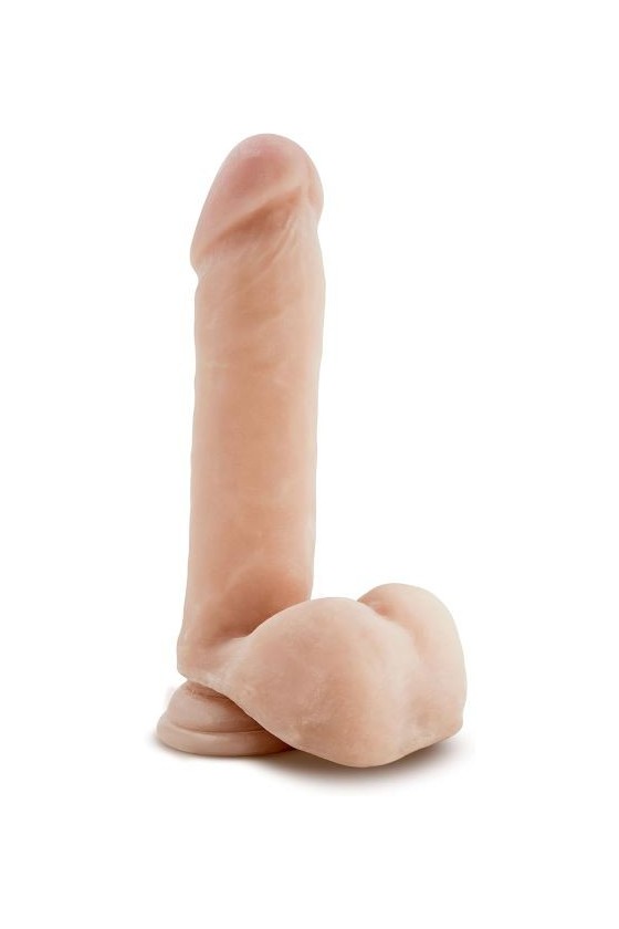 Dildo realistico in TPE ABS 20 cm con testicoli e ventosa aderente color carne